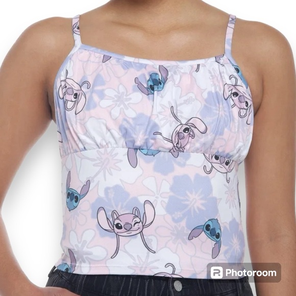 Disney Lilo & Stitch Floral Angel & Stitch Cami - Picture 1 of 7